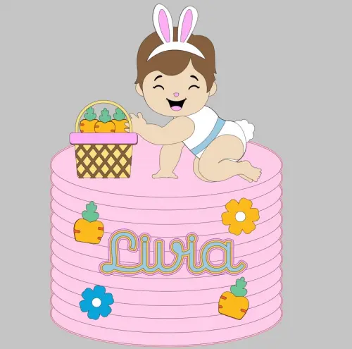 Arquivo de corte menina coelhinha páscoa