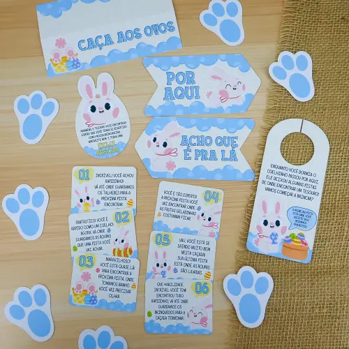 Arquivo de Corte Caça Ovos Páscoa azul