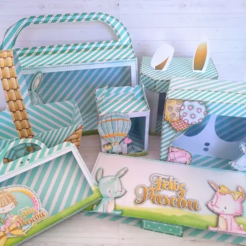 Arquivo de Corte kit coelhos Páscoa