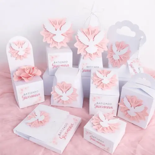 Arquivo de Corte kit Batizado rosa