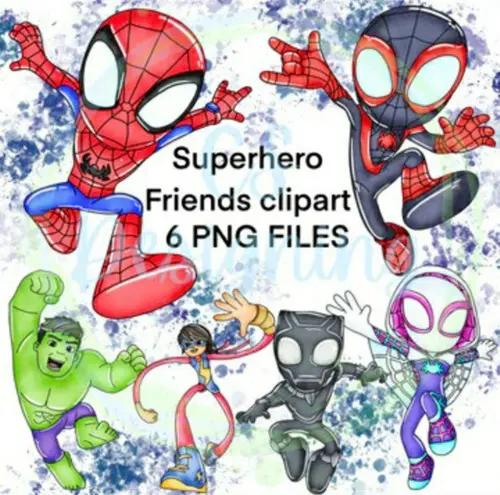 Kit digital super herois aquarela