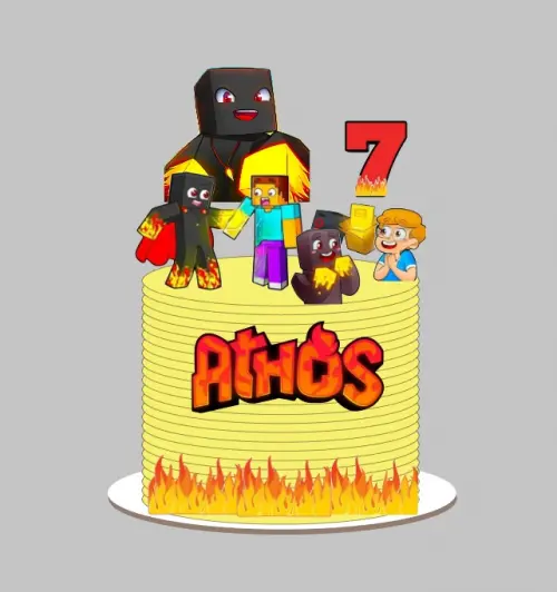 Arquivo de corte topo de bolo mine craft