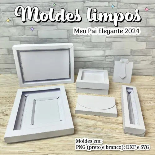 Arquivo de Corte Combo Molde Caixas Dia dos Pais