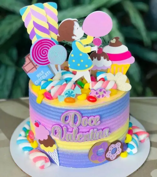 Arquivo de Corte topo de bolo doces e guloseimas menina