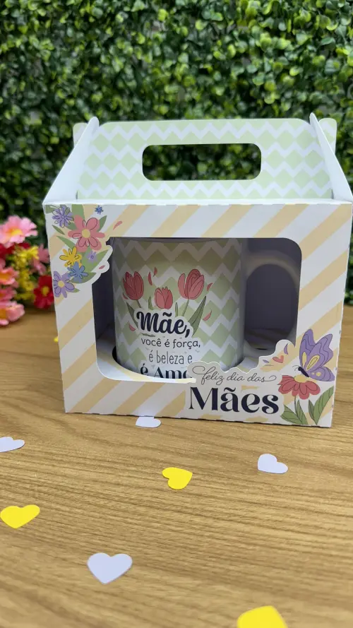 Arquivo de Corte Caixa Caneca dia das mães