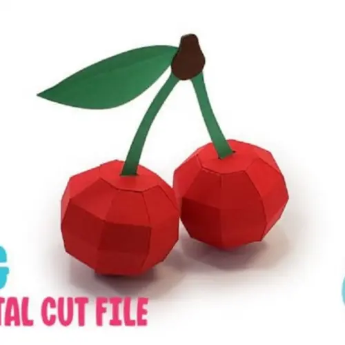 Arquivo de corte cereja low poly