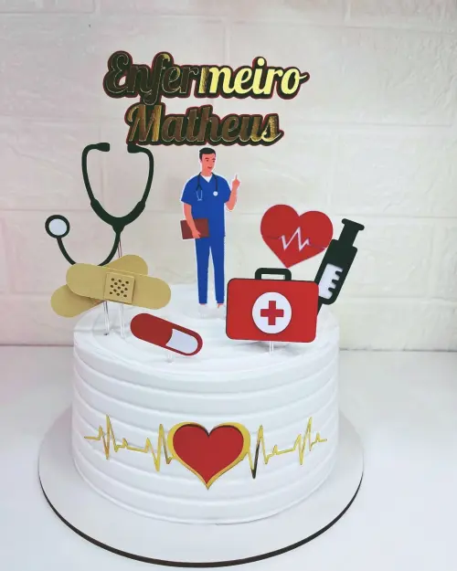 Arquivo de corte topo de bolo enfermeiro