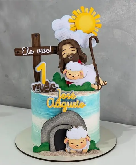 Arquivo de Corte Topo de Bolo Ele Vive Pascoa
