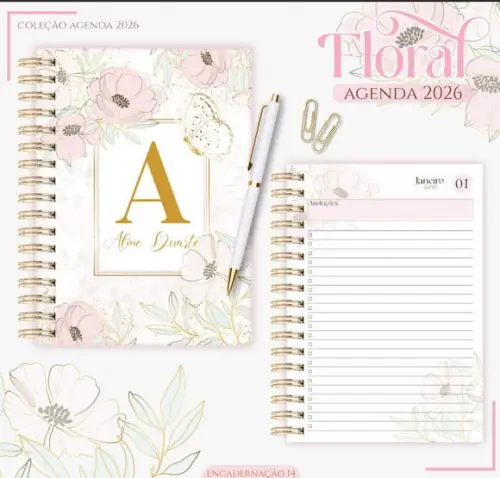 Arquivo de Corte Agenda Floral 2026