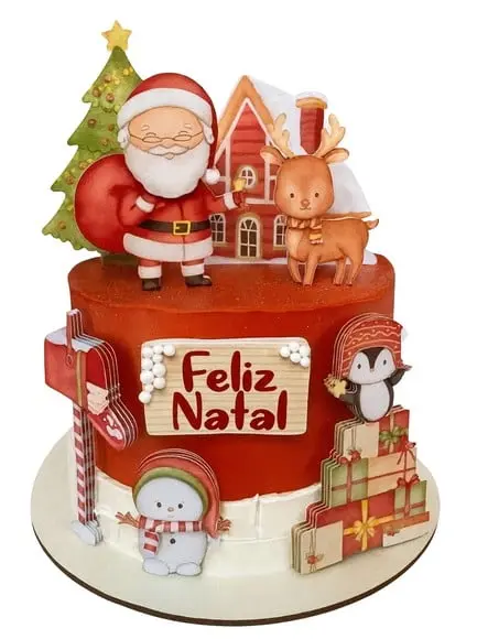 Arquivo de Corte Topo Natal Aquarela