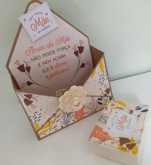 Arquivo de Corte Caixa Envelope Dia das Mães