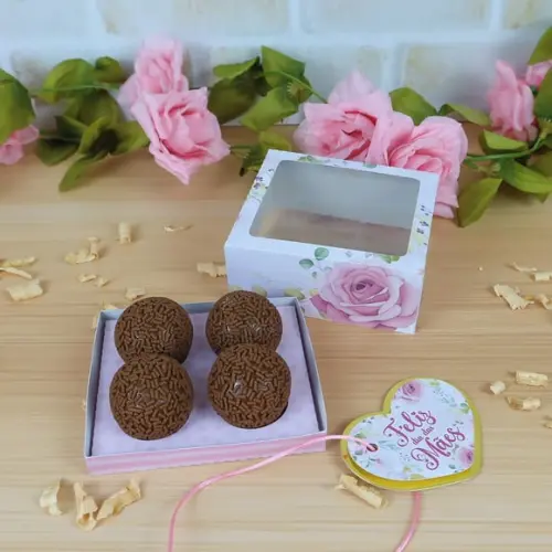 Arquivo de Corte Caixa 4 Doces Dia das Maes