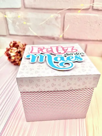 Arquivo de Corte Caixa para Caneca Dia das Mães