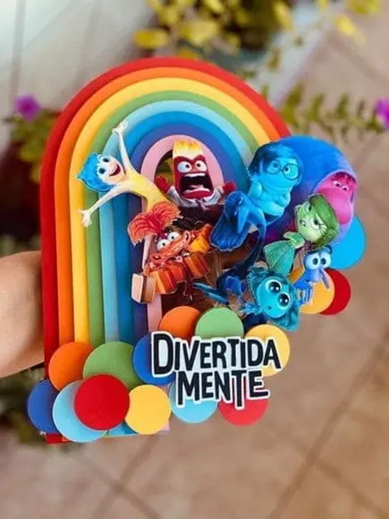 Arquivo de Corte Topo Arco Iris Divertidamente