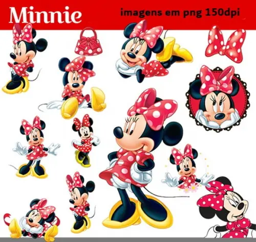 Aquivos Digital Kit Minnie Vermelha