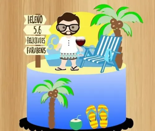 Aquivo de Corte Topo Homem Praia