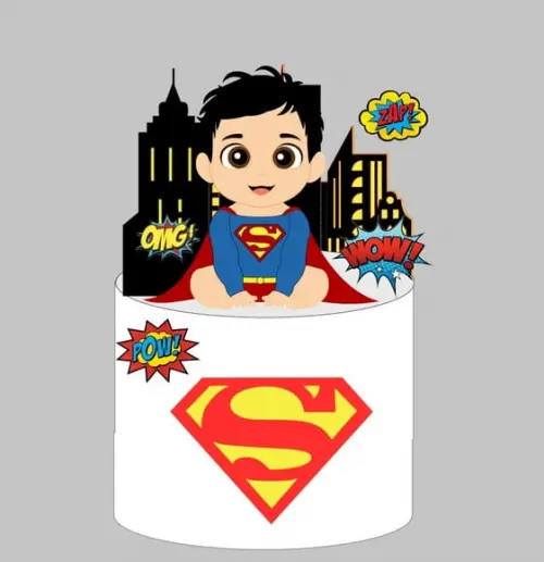 Arquivos de Corte Topo de Bolo Superman Baby