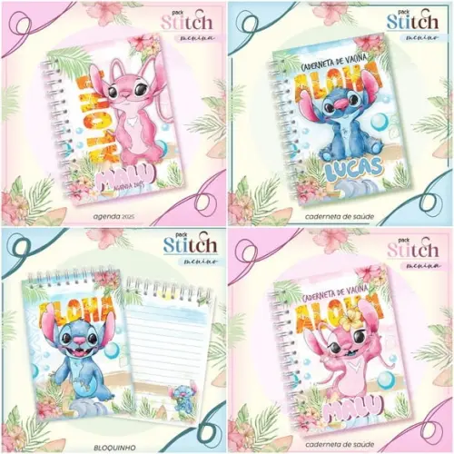 Arquivo Digital Combo Encadernação Lilo Stitch