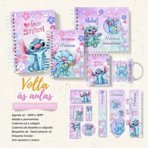 Arquivo Digital Combo Etiquetas Lilo Stitch pdf e Png