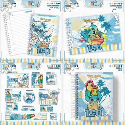 Arquivo Digital Combo Etiquetas Lilo Stitch