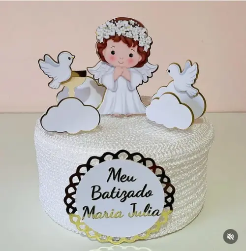Arquivos de Corte Topo Batizado Anjinho