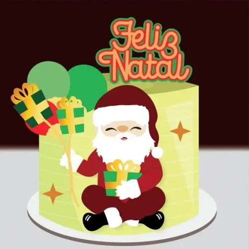 Arquivo de Corte Topo Papai Noel Balões