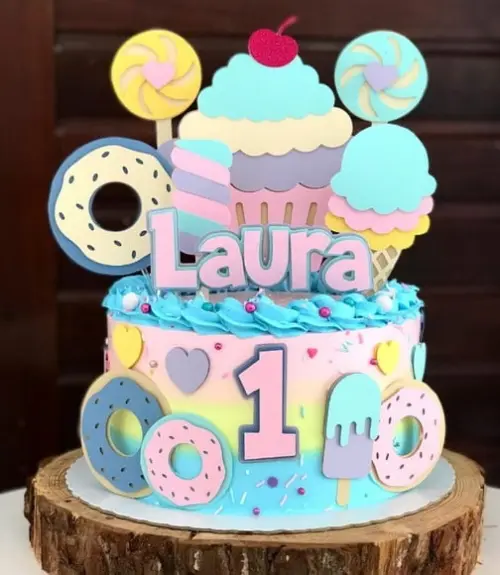 Topo de Bolo Corte Confeiteitaria