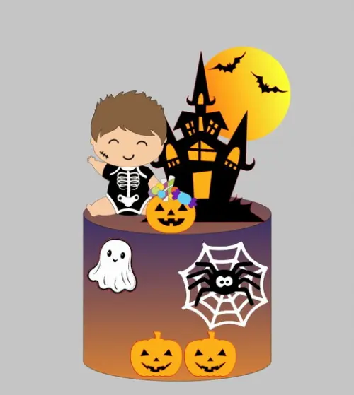 Arquivo de Corte Topo Bebê Halloween