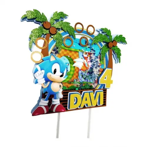 Arquivos de Corte Topo de Bolo Sonic