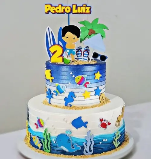 Arquivo de Corte Topo de Bolo Praia Surf