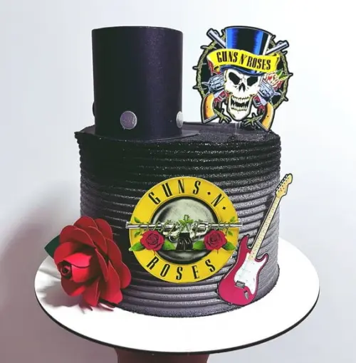 Arquivo Topo de Bolo Guns N' Roses