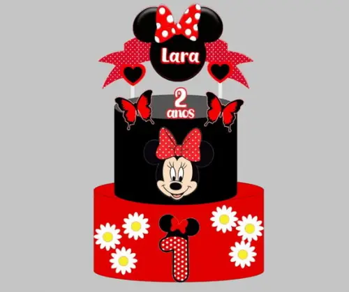 Aquivos de Corte Topo Minnie Vermelha
