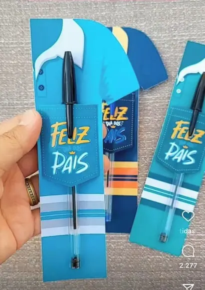 Arquivo de Corte Cartão Caneta Dia dos Pais