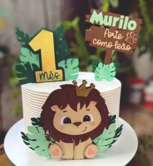 Arquivo de Corte Topo Rei Leaozinho em Camadas