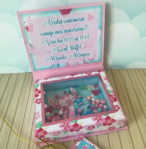 Arquivo de Corte Caixa Convite Lilo e Stitch