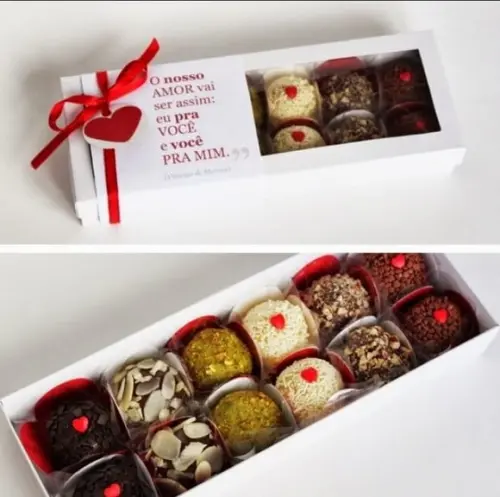 Arquivo de Corte Caixa 12 Doces Dia dos Namorados