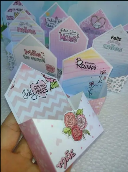 Arquivo de Corte Caixa Mini Envelope Dia das Mães