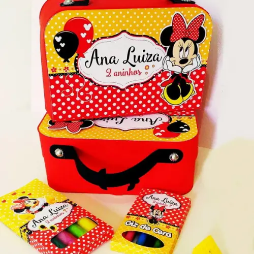 Aquivos de Corte Maletas Minnie Vermelha