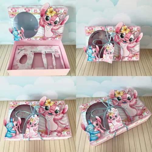 Arquivos de Corte Mini Confeiteiro Stitch Rosa