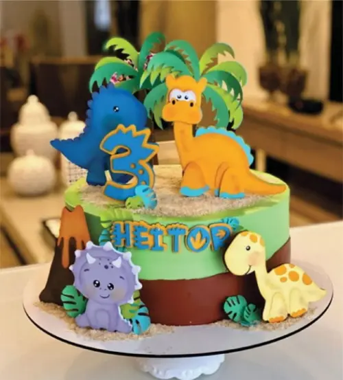 Arquivo de Corte Topo Dinossauro Menina Aquarela