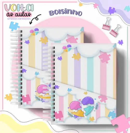 Arquivo de Corte Combo Agenda Escolar Autismo