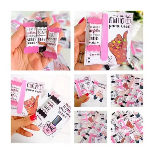 Arquivo Digital Arte para Balas Mais Card Manicure