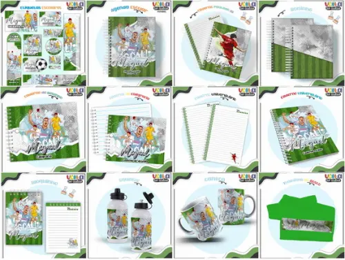 Arquivo de Corte Combo Etiqueta Escolar Futebol
