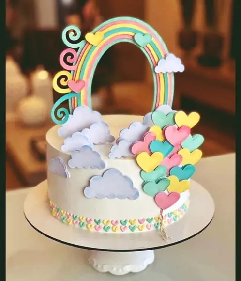 Arquivo de Corte Topo de Bolo Chuva de Amor