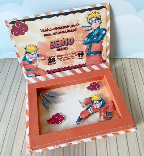 Arquivo de Corte Caixa Convite Naruto