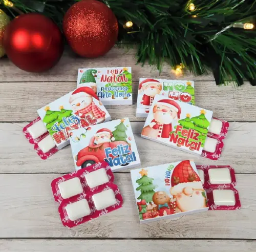 Arquivo de Corte Caixa para Chiclete Natal