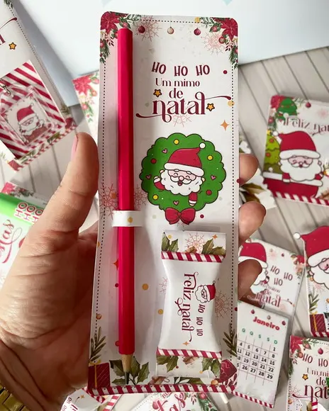 Arquivo de Corte Card Lápis Natal em Studio e pdf