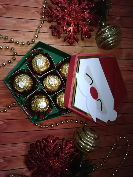 Arquivo de Corte Caixa Natal 6 Doces