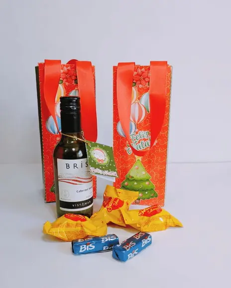 Arquivo de Corte Caixa Mini Vinho Natal