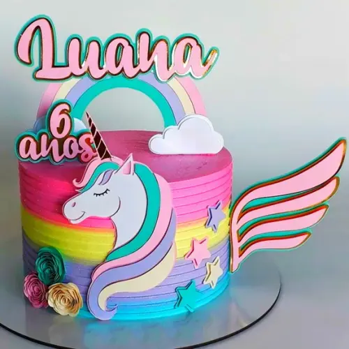 Arquivo de Corte Topo Unicornio em Camadas